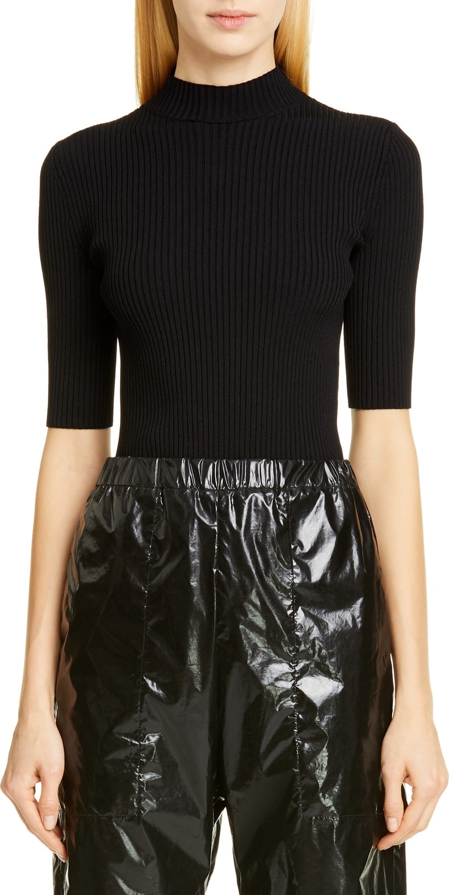 Kwaidan Editions Ribbed Mock Neck Sweater