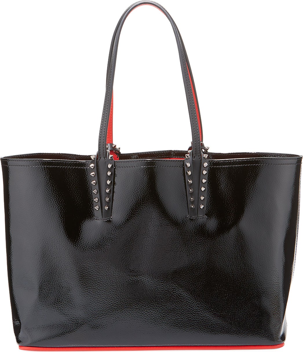 Christian Louboutin Cabata Small Spiked Patent Tote Bag