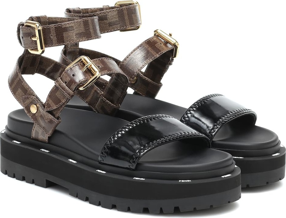 Fendi Neoprene and canvas sandals