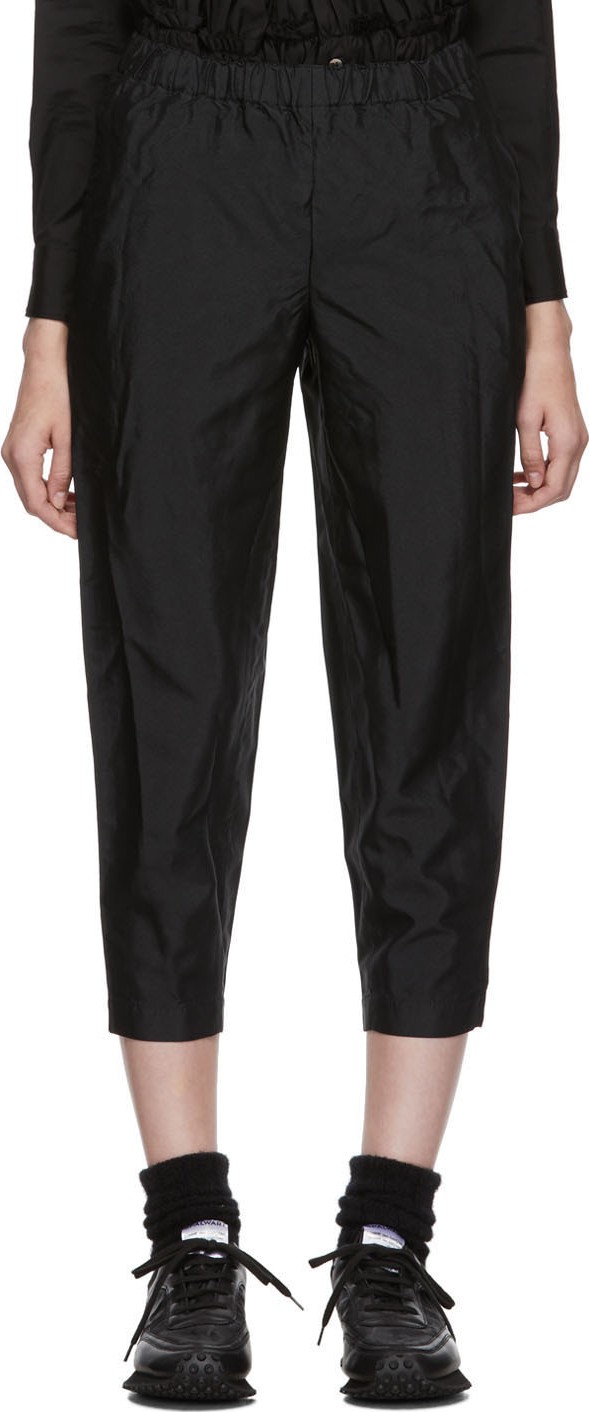 Comme Des Garçons Comme Des Garçons Black Irregular Weft Trousers