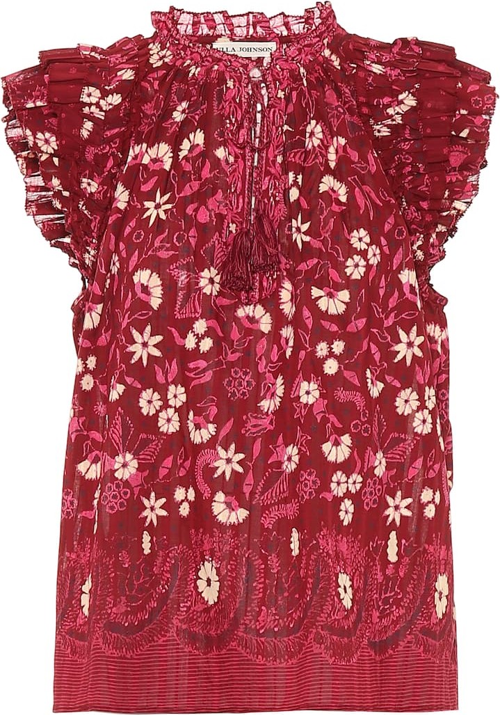 Ulla Johnson Iris floral cotton top