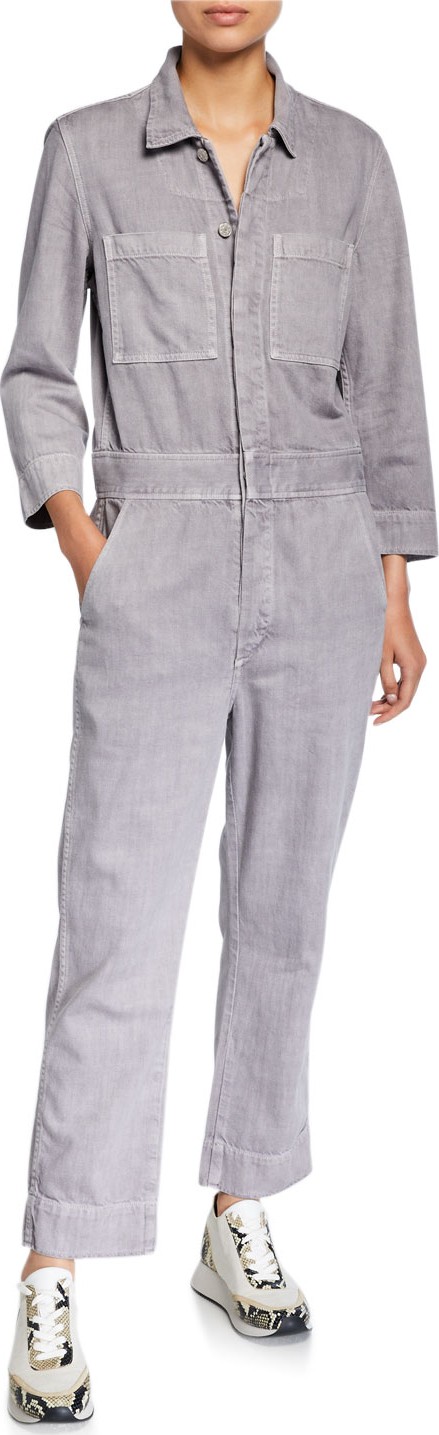 AMO Skip Denim Utility Jumpsuit
