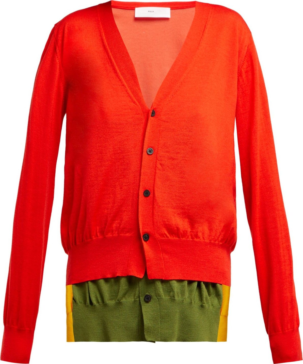 Toga Layered wool-blend cardigan