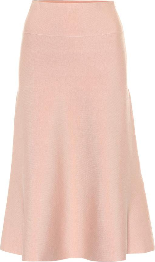 Agnona Wool-blend knit midi skirt