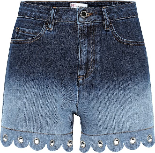 RED Valentino High-rise denim shorts
