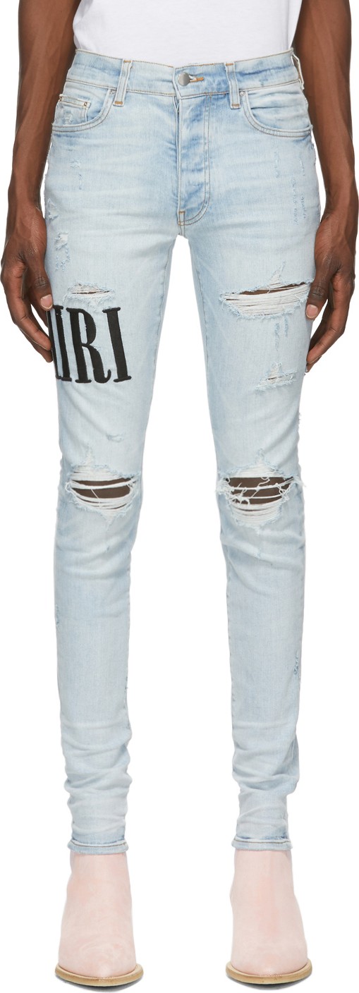 Amiri Blue Thrasher Plus Jeans