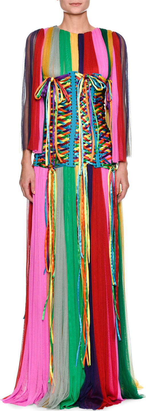 Dolce & Gabbana Rainbow Corset Belt