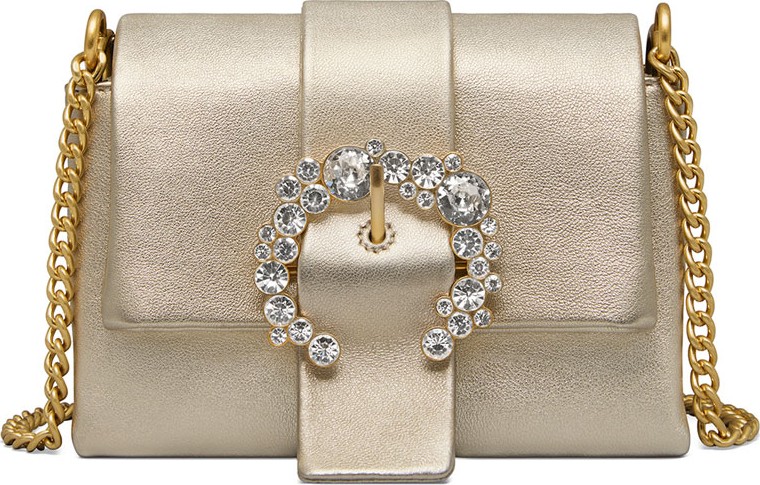 Tory Burch Greer Mini Metallic Leather Crossbody Bag