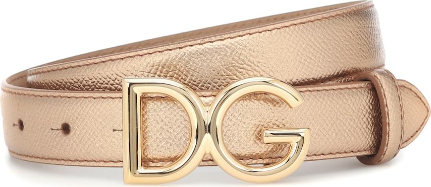 Dolce & Gabbana Metallic leather belt