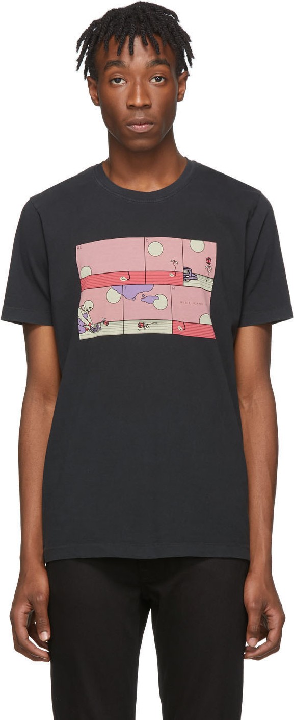 Nudie Jeans Black Rebirth Roy T-Shirt