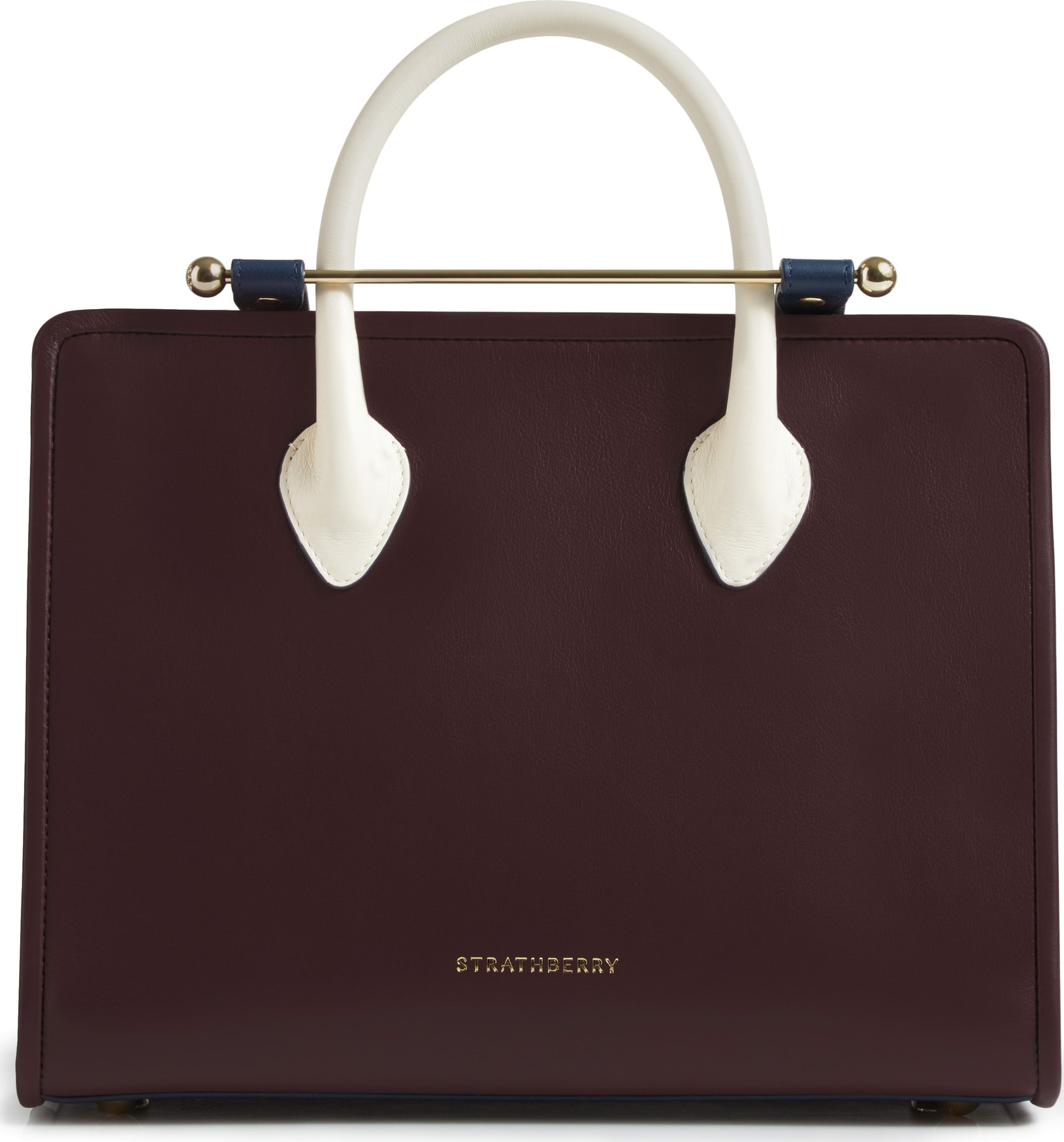 Strathberry Tricolor Midi Leather Tote