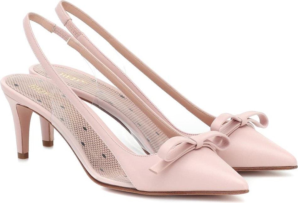 RED Valentino RED (V) leather slingback pumps