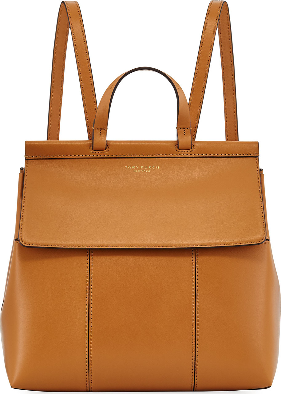 Tory Burch Block-T Leather Backpack