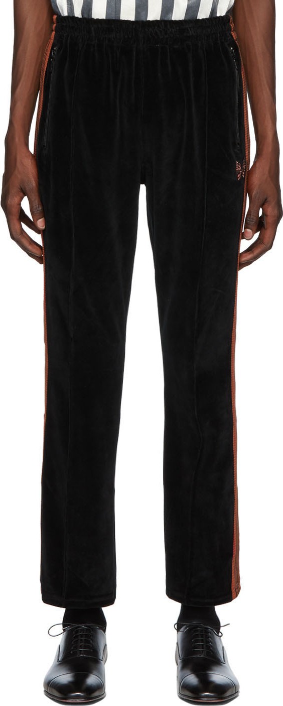 Needles Black Velour Narrow Track Pants