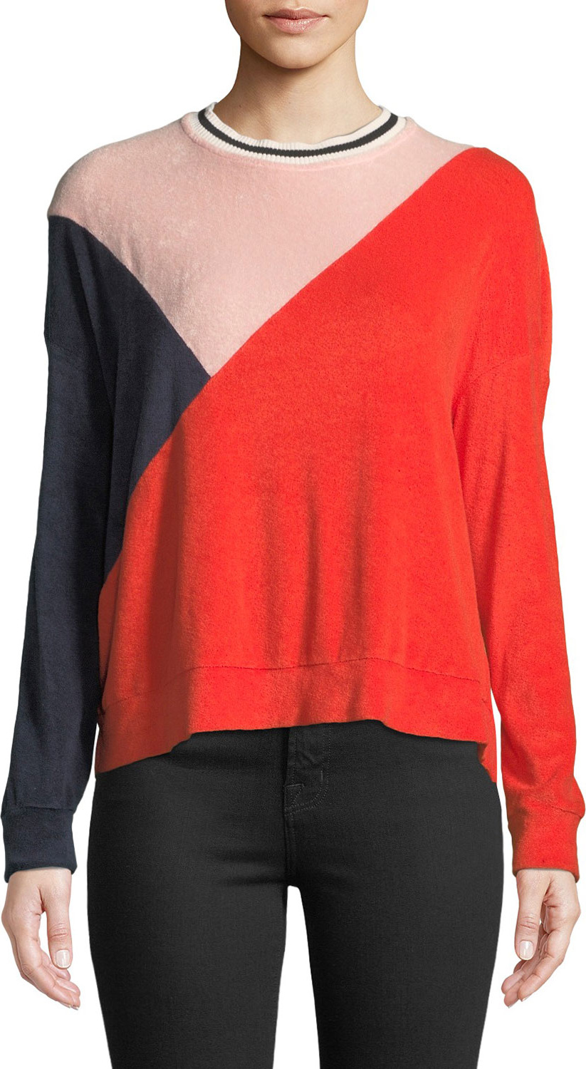 Splendid Sportivo Colorblock Long-Sleeve Sweatshirt