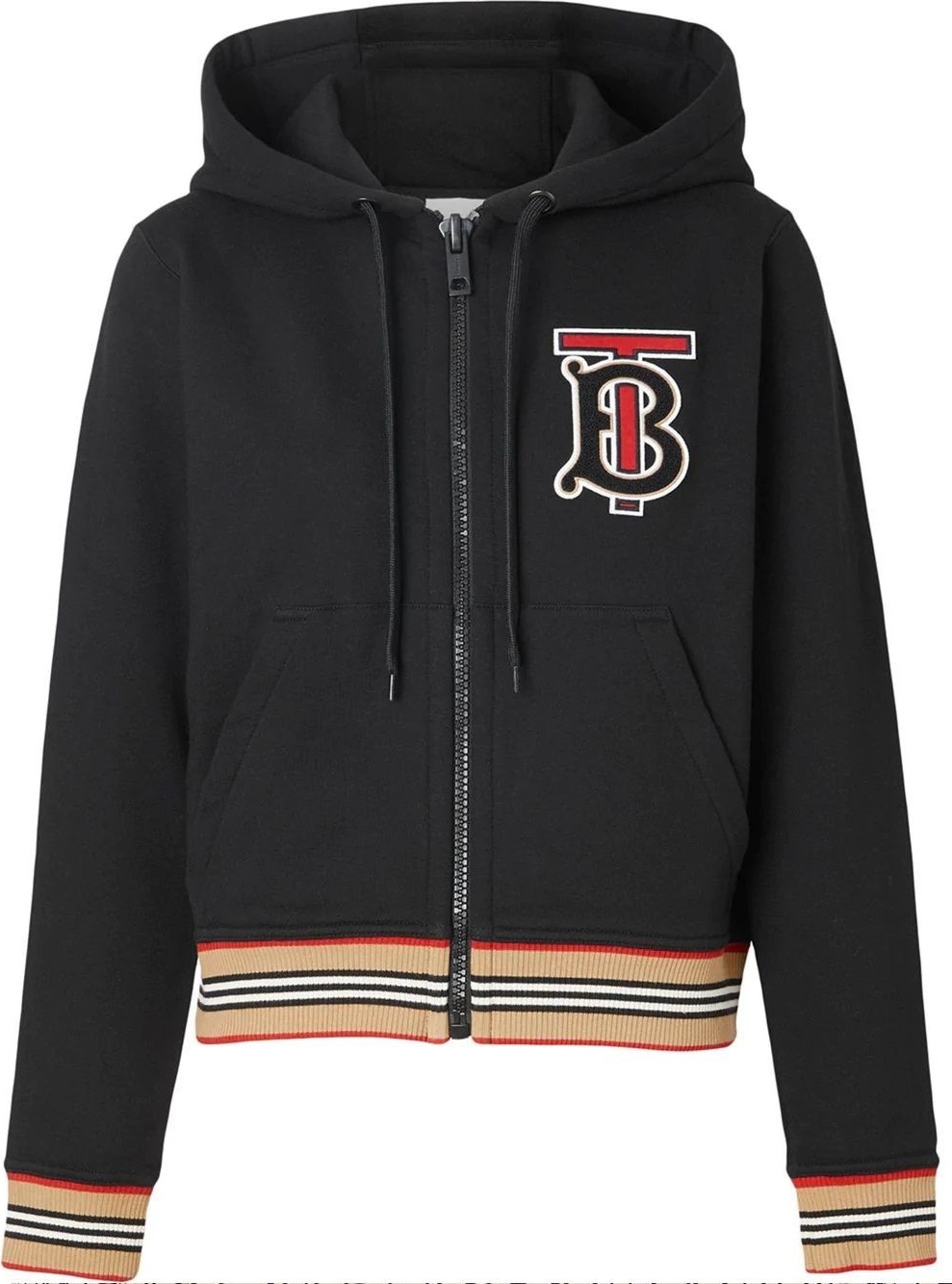 Burberry London England Icon Stripe zip-front hoodie
