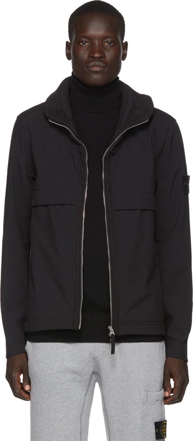 Stone Island Black Soft Shell-R Jacket