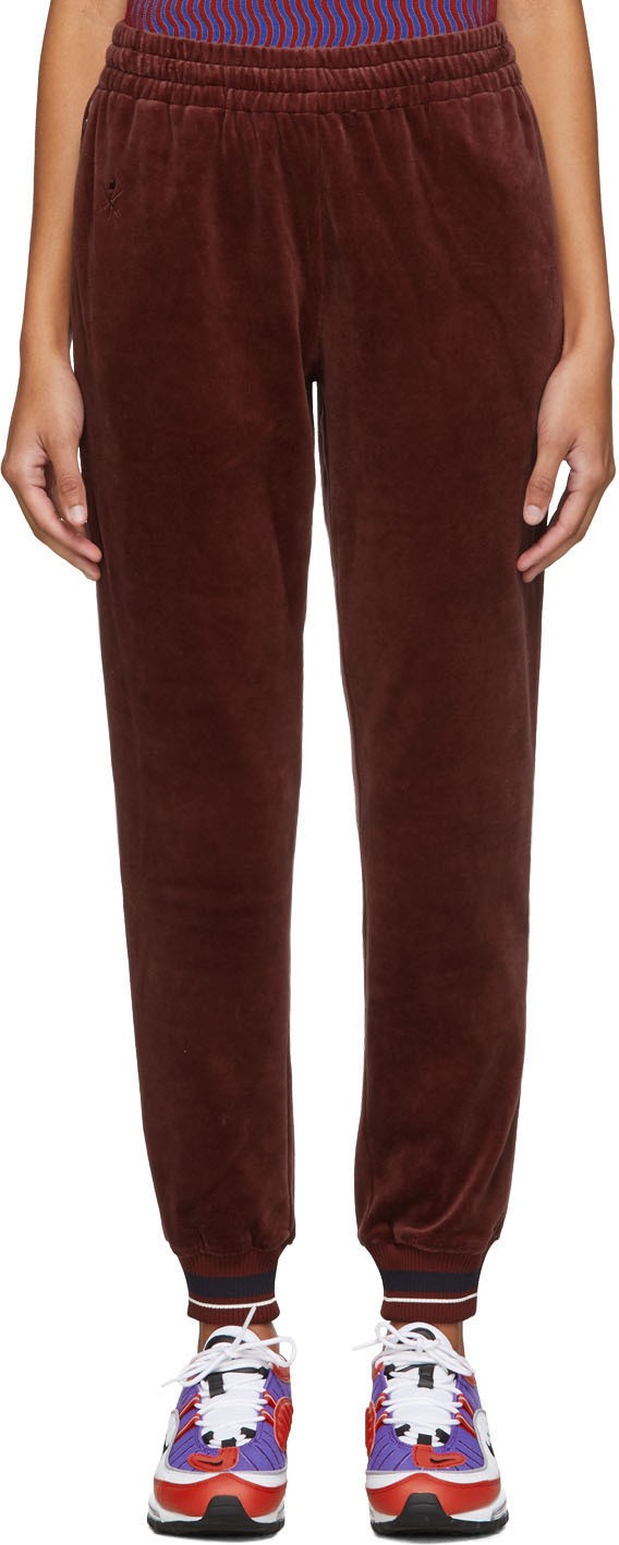 Opening Ceremony Red Velour Lounge Pants