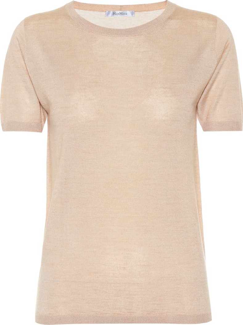 Max Mara Ascona silk and camel hair T-shirt