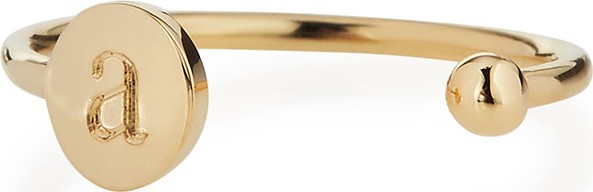 Sarah Chloe Rocha 14k Gold Initial Open Ball Ring