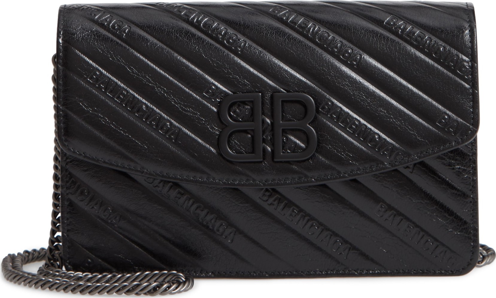 Balenciaga BB Quilted Calfskin Clutch