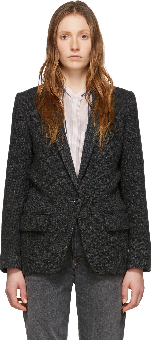 Isabel Marant Etoile Black Wool Charly Jacket Isabel Marant Etoile Black Wool Charly Jacket
