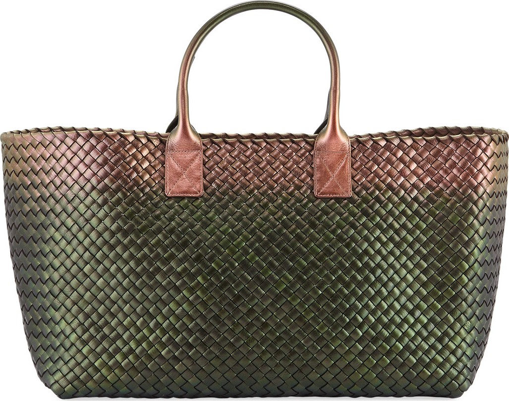 Bottega Veneta Cabat Scarab Metallic Tote Bag