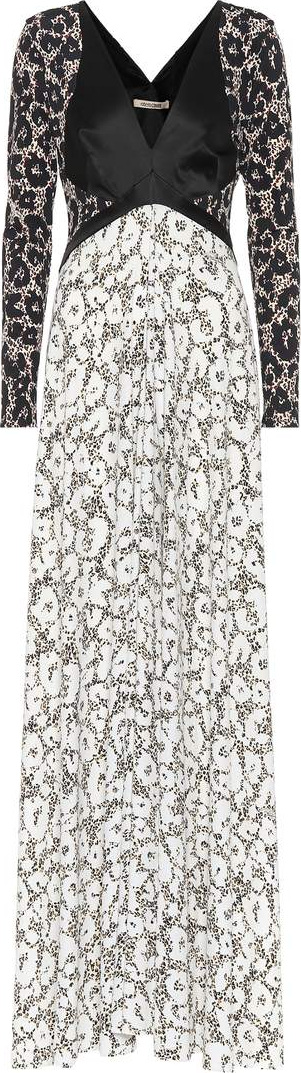 Roberto Cavalli Printed long-sleeved maxi dress
