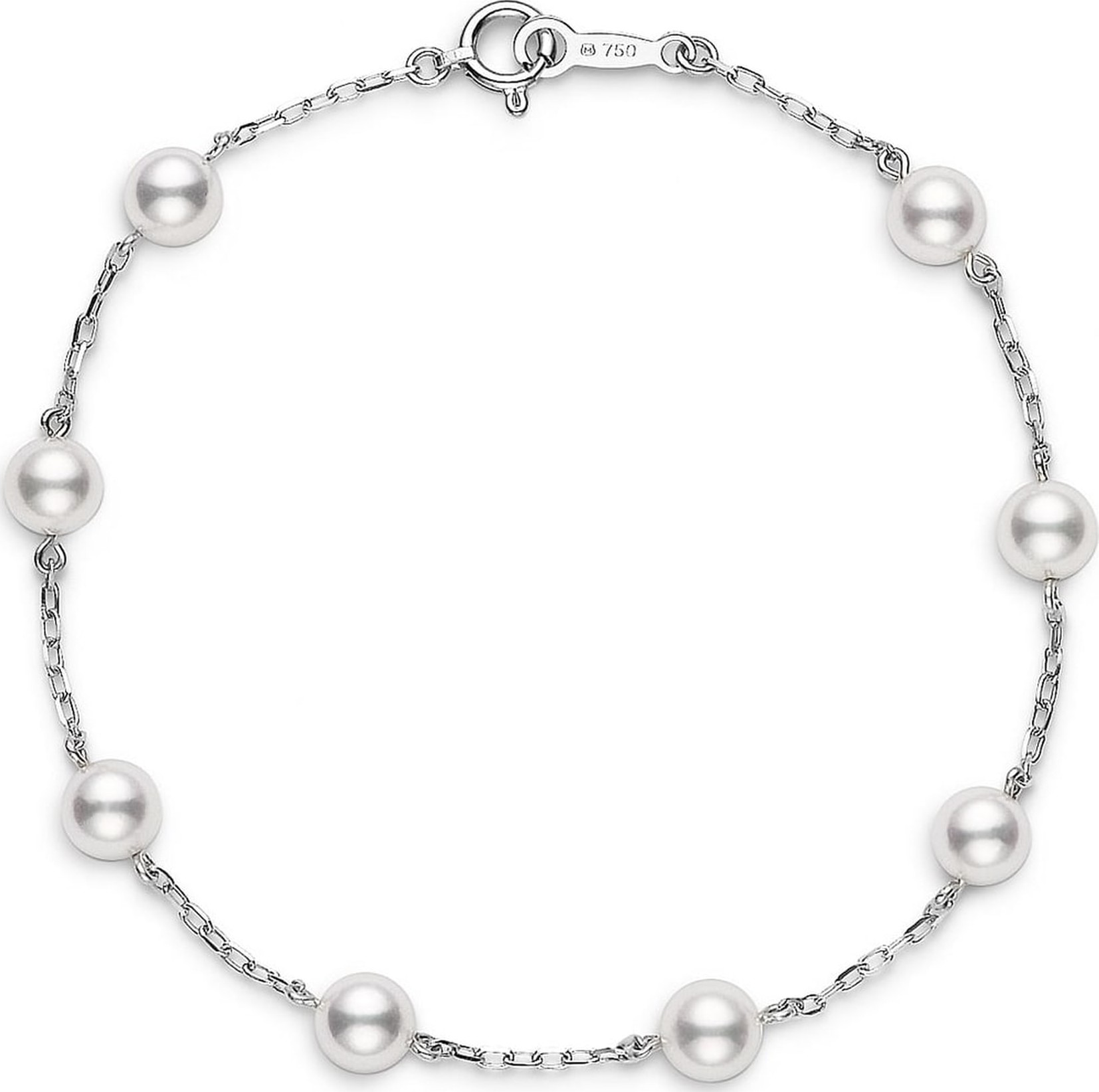 Mikimoto Akoya Cultured Pearl & Chain Bracelet