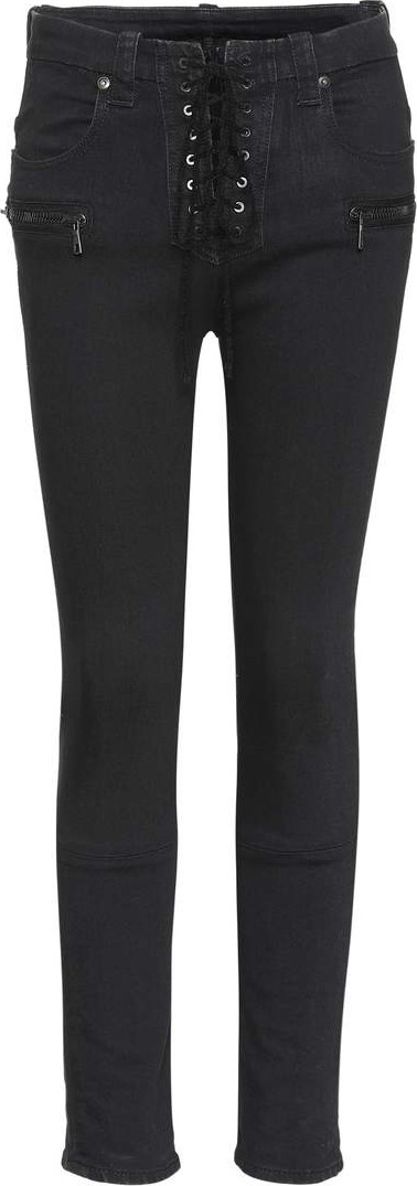 Unravel Lace-up skinny jeans