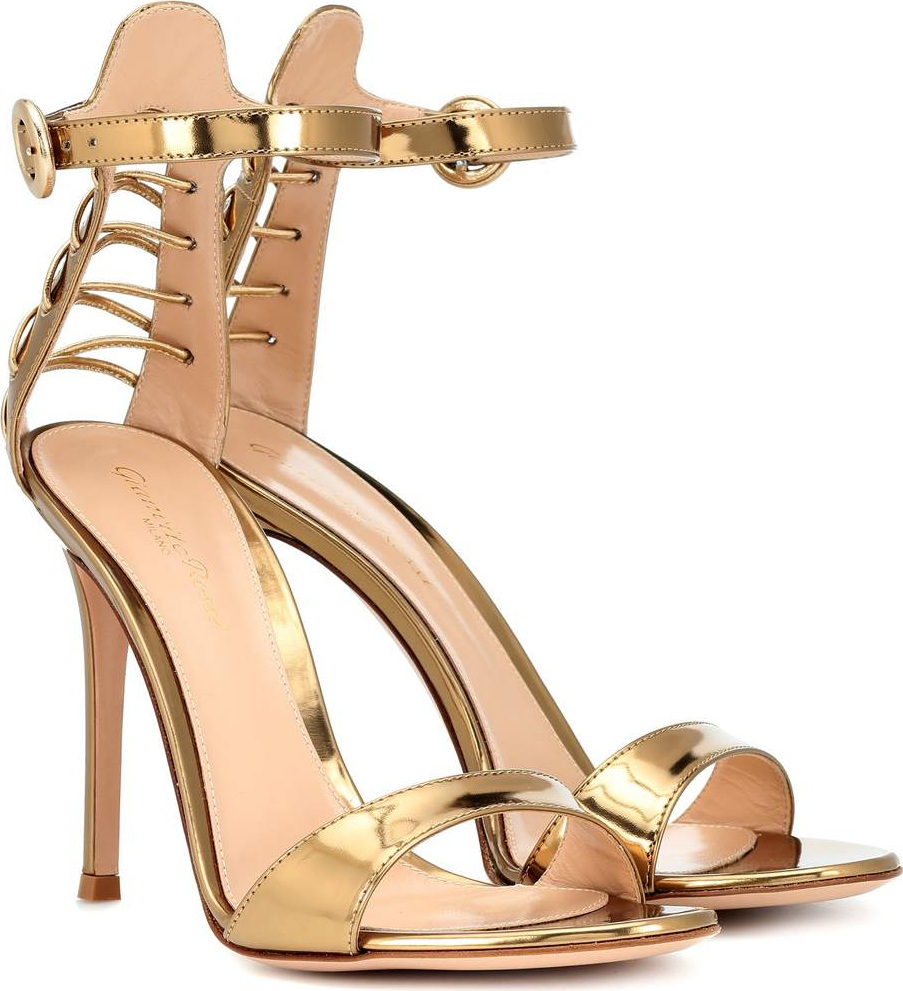 Gianvito Rossi Metmeko metallic leather sandals