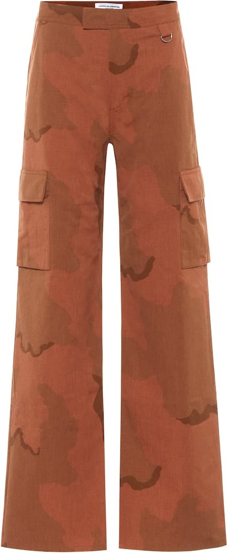 Marine Serre Camouflage cotton high-rise pants