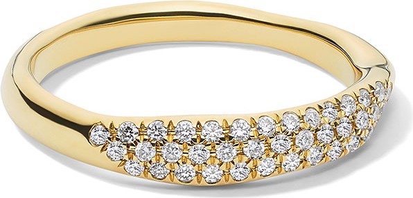 IPPOLITA Stardust 18k Diamond Squiggle Ring  Size 7