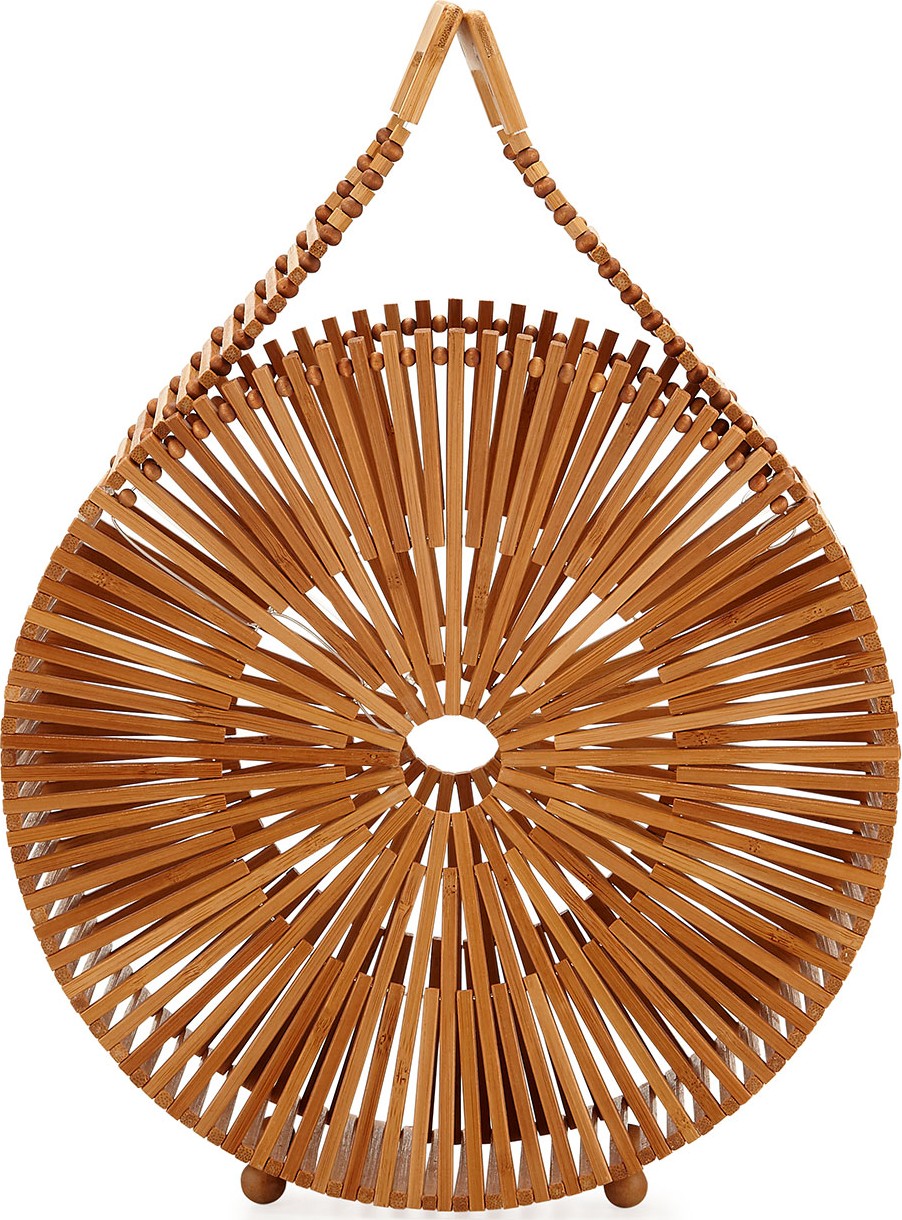 Cult Gaia Zaha Bamboo Circle Top Handle Bag