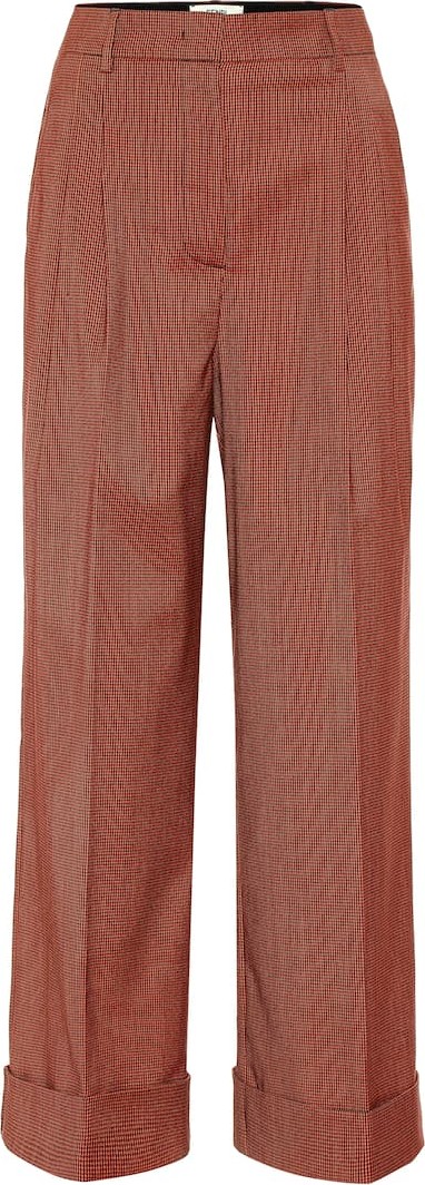 Fendi Wool-blend wide-leg pants