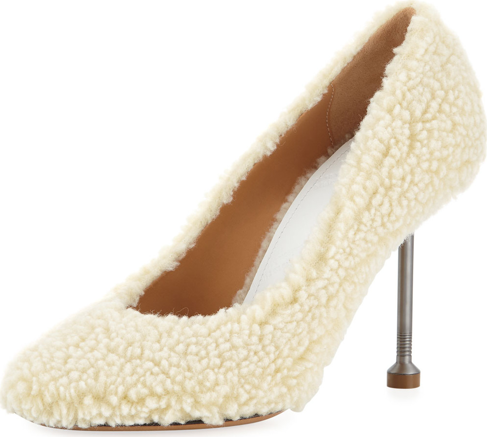 Maison Margiela Fuzzy Faux-Fur Pumps