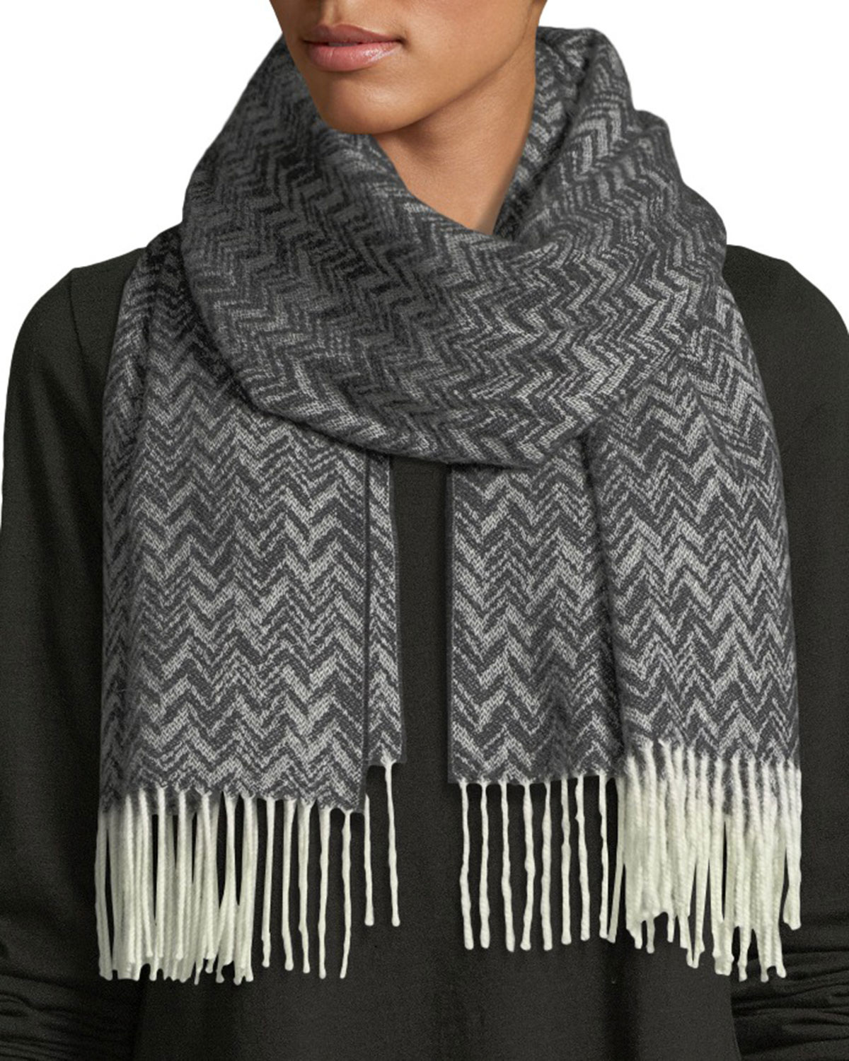 Eileen Fisher Baby Alpaca Zigzag Scarf
