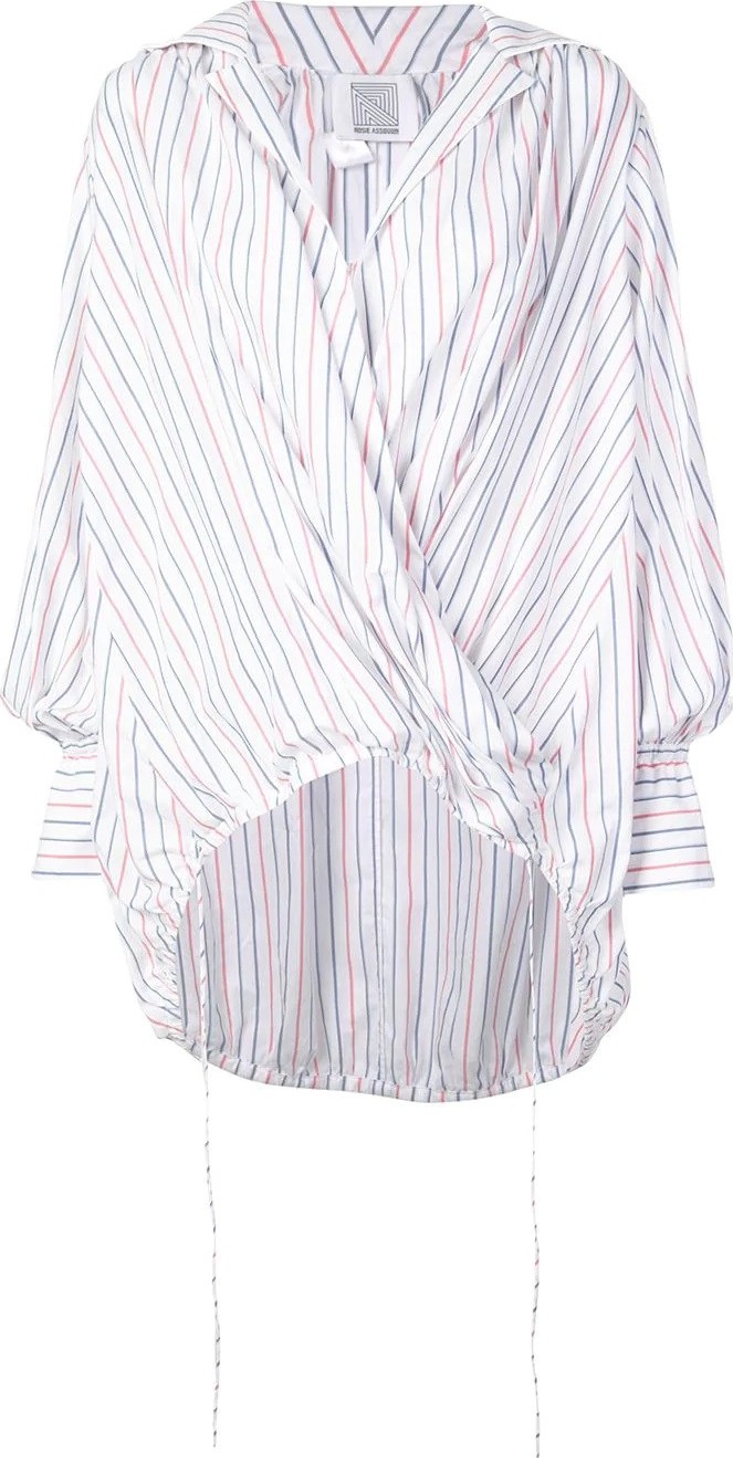 Rosie Assoulin striped wrap shirt