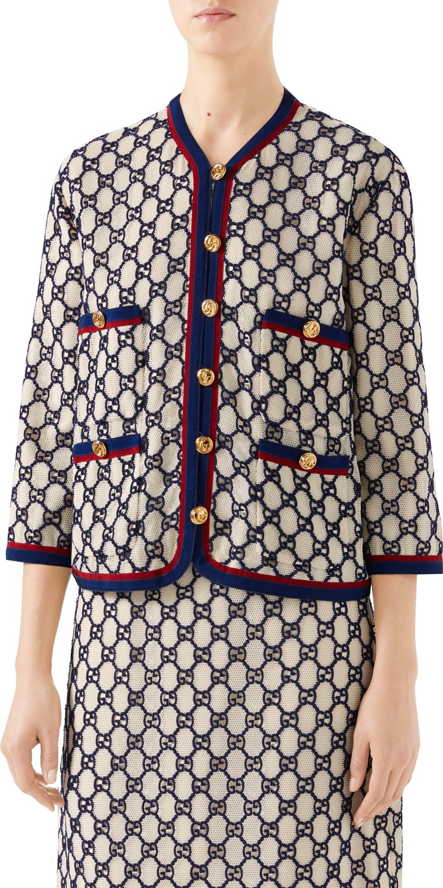 Gucci GG Macramé Crop Jacket