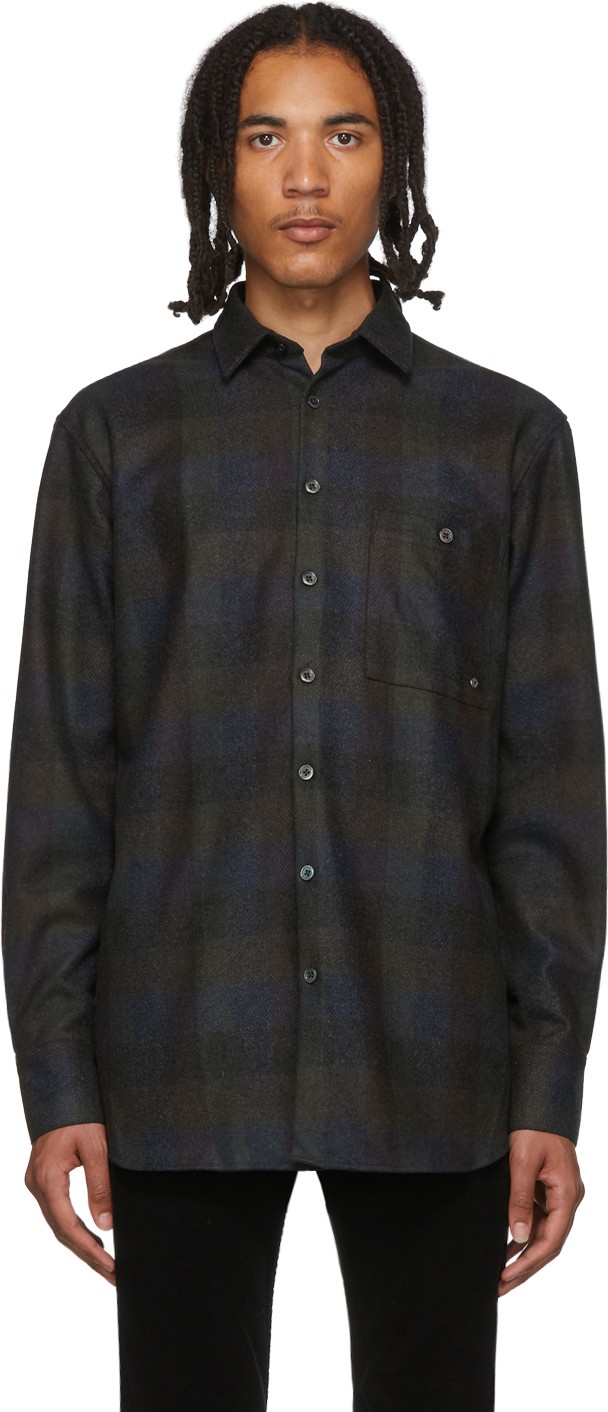 Etudes Multicolor Wool Check Portrait Shirt