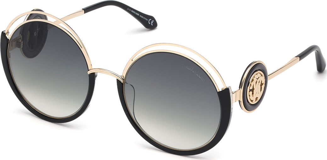 Roberto Cavalli Round Cutout Metal Sunglasses