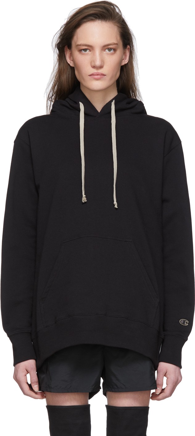 Rick Owens Black Champion Edition Pentagram Hoodie Rick Owens Black Champion Edition Pentagram Hoodie