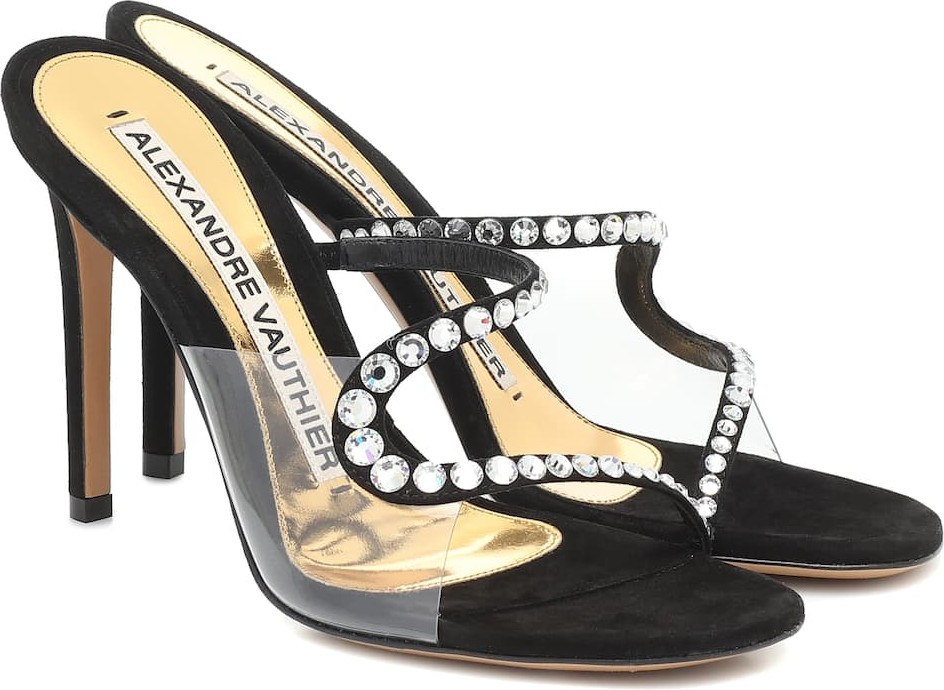 Alexandre Vauthier Ava Ghost PVC and suede sandals