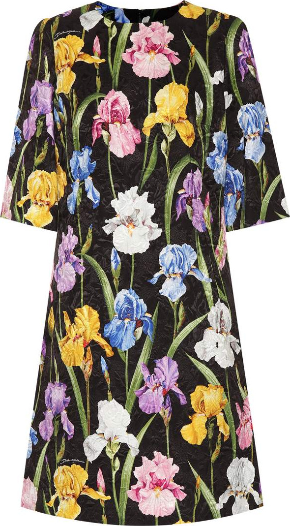 Dolce & Gabbana Floral-printed jacquard dress