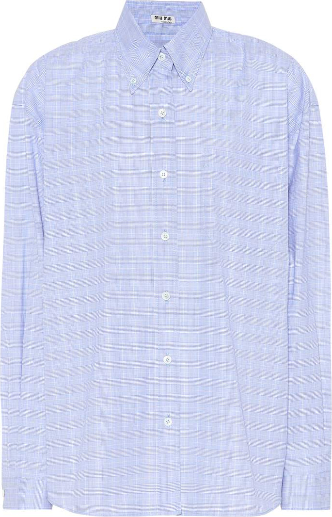 Miu Miu Plaid cotton shirt