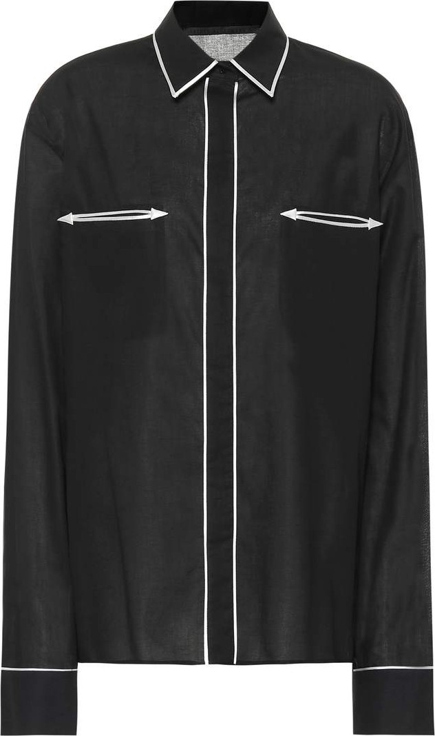 Haider Ackermann Piped cotton shirt