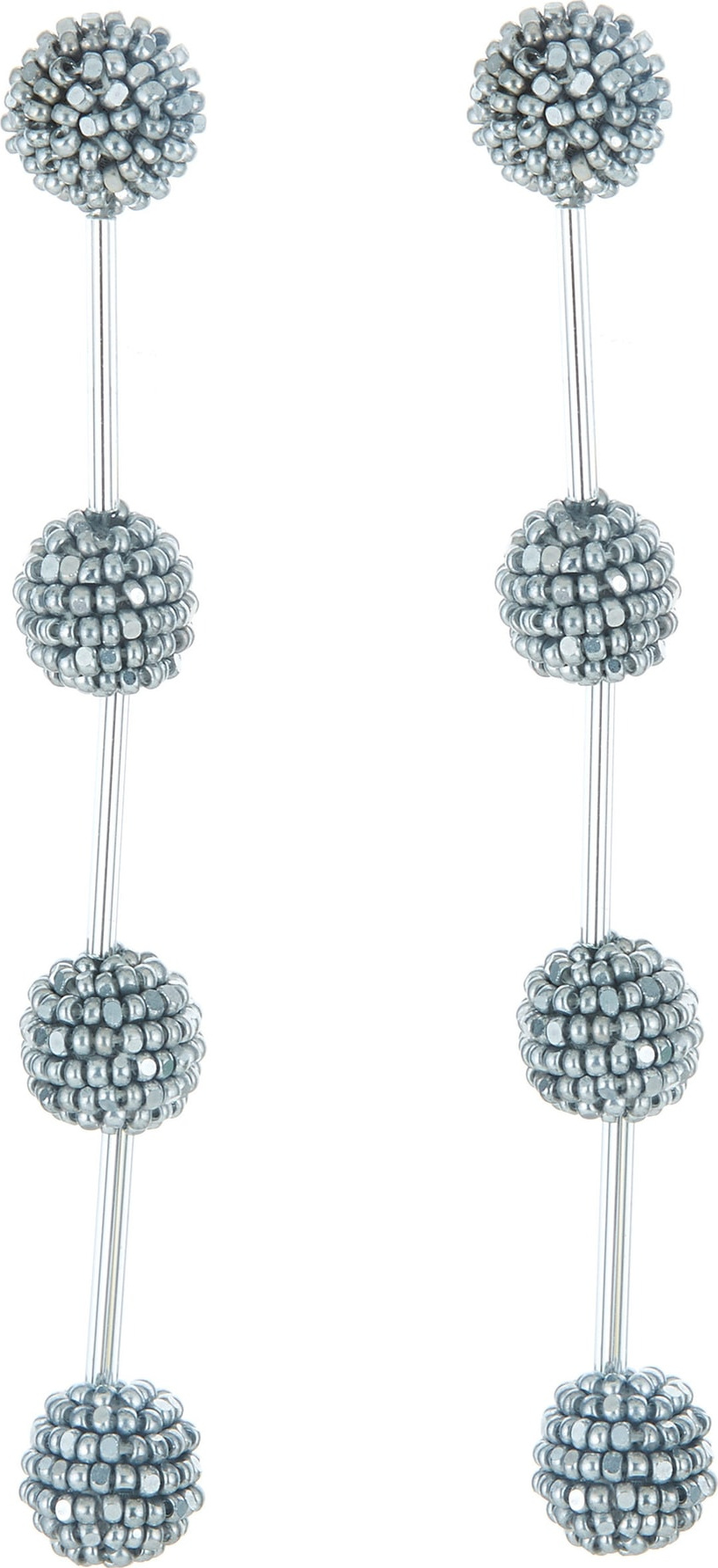 Oscar De La Renta Small Beaded Drop Earrings