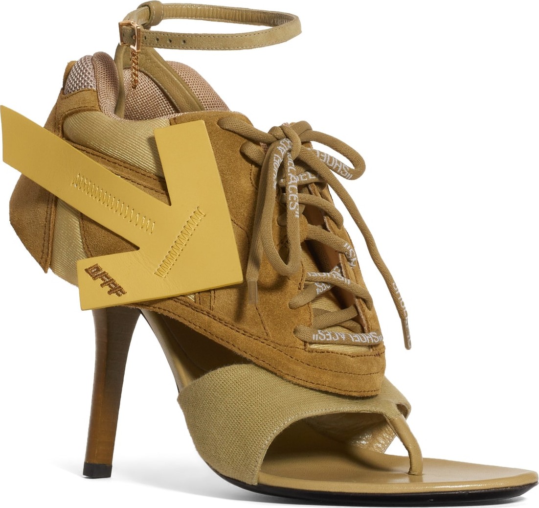 Off White High Heel Runner Pump