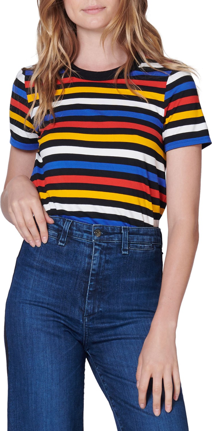 Veronica Beard Rush Striped Crewneck Tee