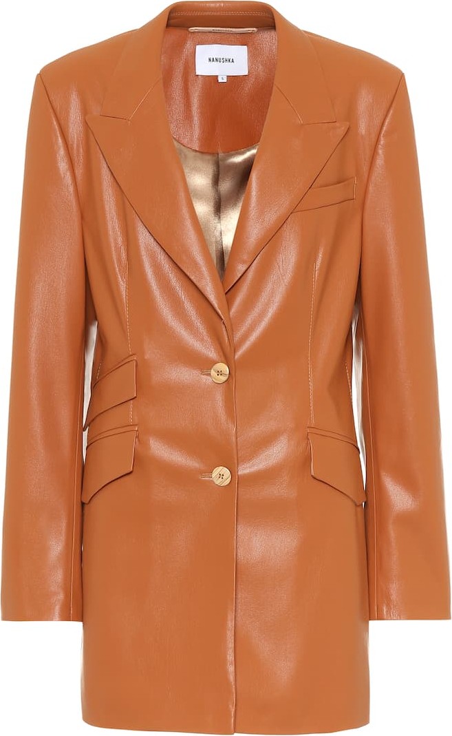 Nanushka Faux leather blazer